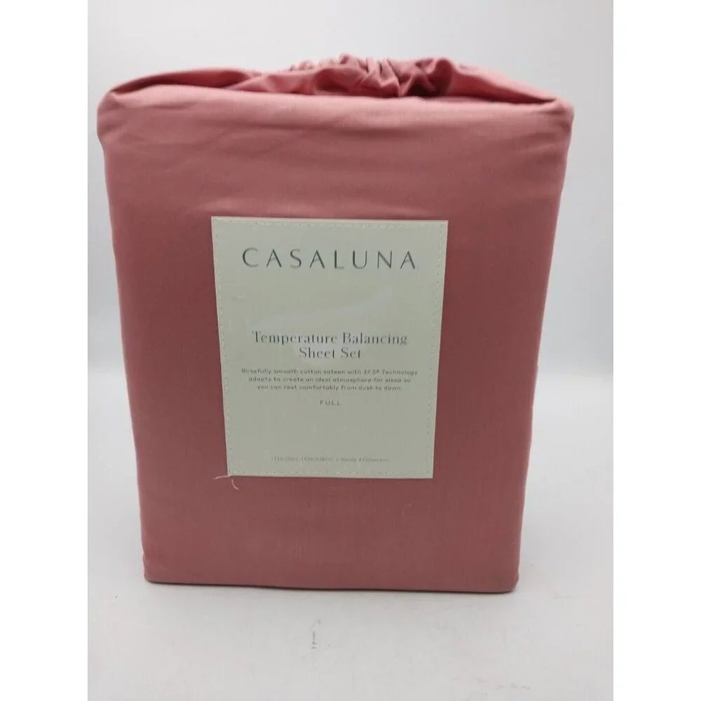 Casaluna Temperature Balancing Sheet Set Full Size Rose Color